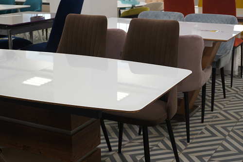 Стол на тумбе Фернан белый / венге из шоурума 5