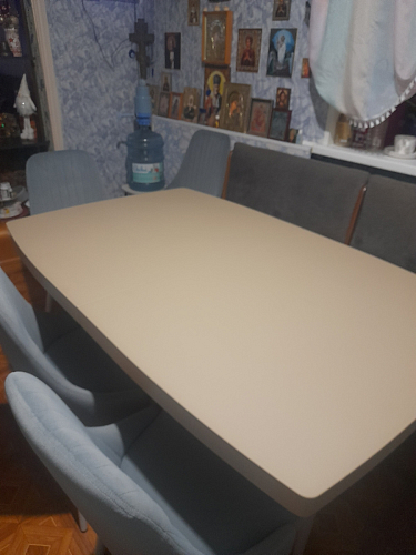 Стул на металлокаркасе Kora light blue / white фото покупателя 451