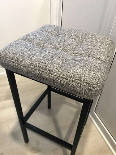 Барный стул Лофт ткань канди грей / черный матовый фото покупателя 241