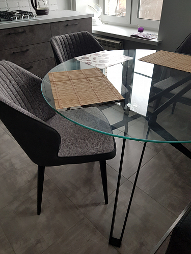 Стол обеденный Veneto D110 прозрачный фото покупателя 2