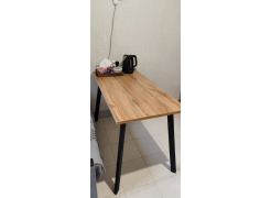 Стол Тринити Лофт 120 32 мм бетон / черный матовый фото покупателя 318