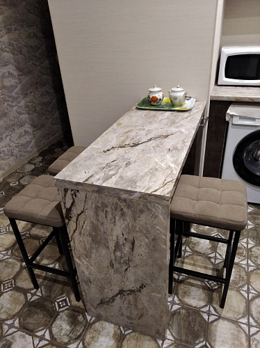 Барный стул Лофт ткань канди крем / черный матовый фото покупателя 21