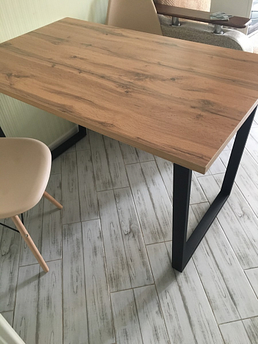 Стол Лота Лофт 140 25 мм черный матовый / бетон фото покупателя 853