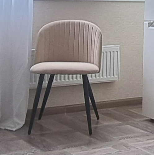 Стул на металлокаркасе Gabi dark beige / black / silver фото покупателя 376