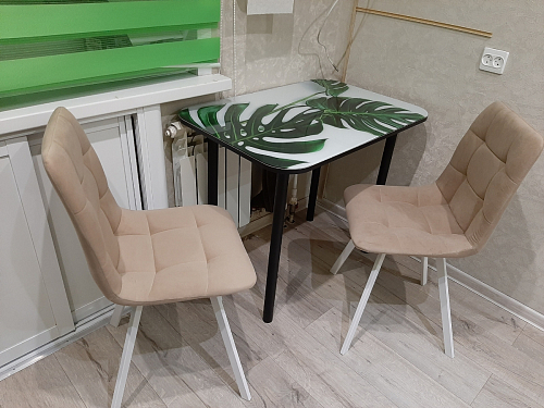 Стул на металлокаркасе Чилли синий / белый фото покупателя 780