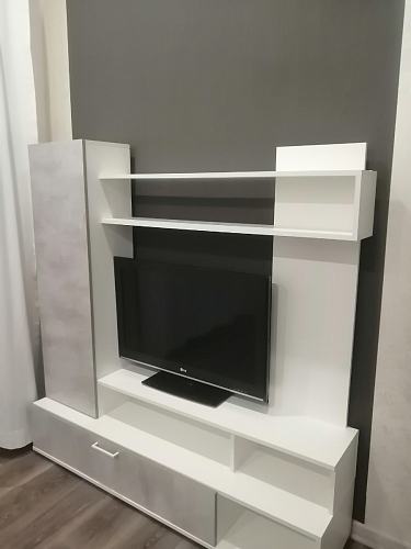 Готовая гостиная Jimenez дуб венге / белый глянец фото покупателя 56