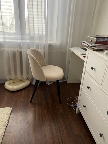 Стул на металлокаркасе Gabi 1 light purple / black / gold фото покупателя 38