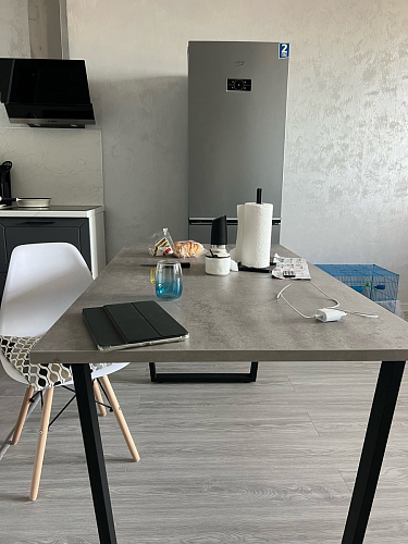 Деревянный стол Лота Лофт 140х80 дуб крафт табачный / черный матовый фото покупателя 127