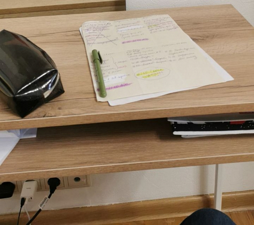 Письменный стол Лео Лофт черный матовый / дуб делано темный фото покупателя 25