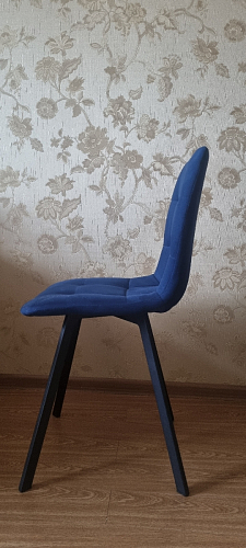 Стул на металлокаркасе Чилли К темно-серый (velutto 32) / черный фото покупателя 117