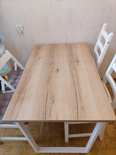 Стол Лота Лофт 120 32 мм бетон / черный матовый фото покупателя 157