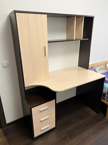 Компьютерный стол КСТ-16 левый дуб сонома / белый фото покупателя 96