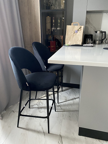 Полубарный стул Маркл велюр серый фото покупателя 1