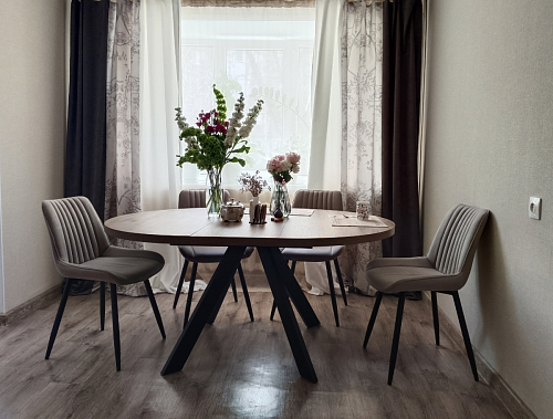 Стул на металлокаркасе Седа К латте / черный фото покупателя 94