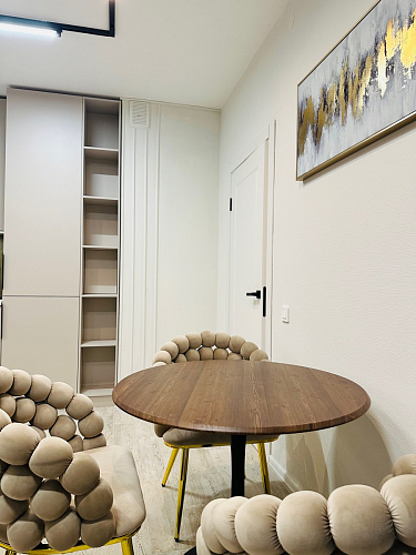 Стол Тулип 90х73 дуб вотан / белый  - Уцененный экземпляр фото покупателя 93