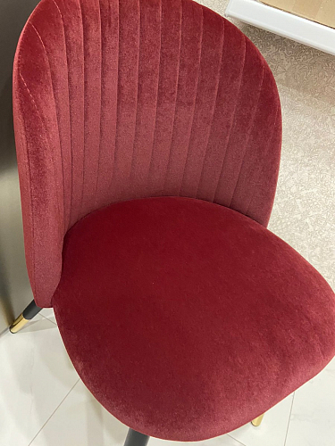 Стул на металлокаркасе Gabi 1 light purple / black / gold фото покупателя 119