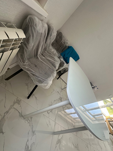 Стул на металлокаркасе Чилли синяя ткань / белый фото покупателя 511