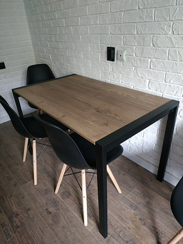 Стол Центавр 120(160)х70х75 файерстоун / черный матовый фото покупателя 96