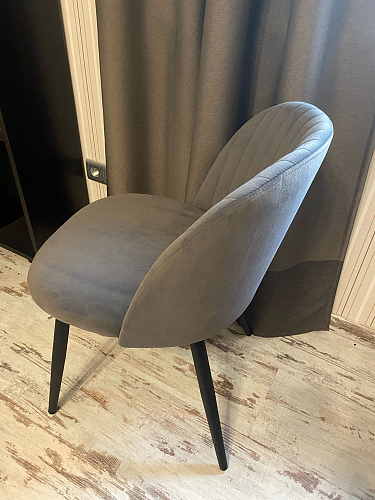 Стул на металлокаркасе Gabi dark beige / black / silver фото покупателя 880