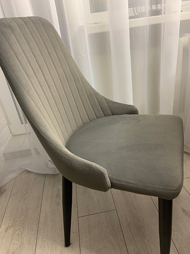 Стул на металлокаркасе Kora dark gray / black фото покупателя 126