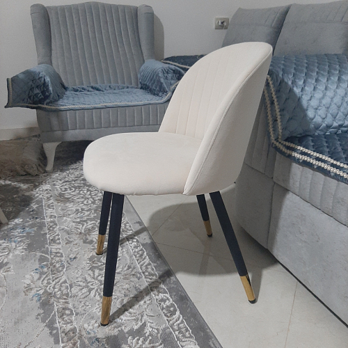 Стул на металлокаркасе Gabi latte / gold / black фото покупателя 76