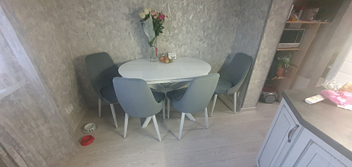 Стул на металлокаркасе Kora beige / black фото покупателя 76