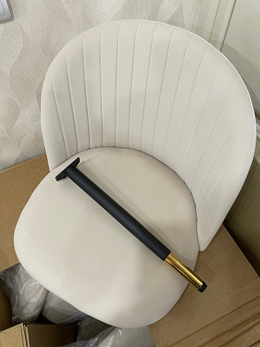 Стул на металлокаркасе Gabi latte / gold / black фото покупателя 478