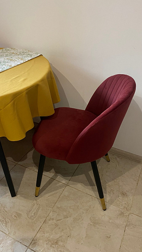 Стул на металлокаркасе Gabi wine red / black фото покупателя 457