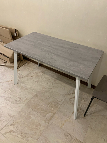 Стол Тринити Лофт 120 32 мм бетон / черный матовый фото покупателя 27