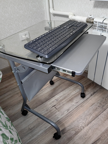 Компьютерный стол Riko серый  - Уцененный экземпляр фото покупателя 2