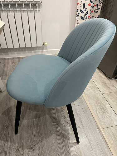 Стул на металлокаркасе Gabi dark beige / black / silver фото покупателя 520