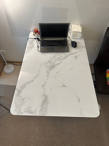 Стол на тумбе Бугун обсидиан / черный фото покупателя 66