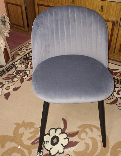 Стул на металлокаркасе Gabi 1 dark gray / black фото покупателя 844