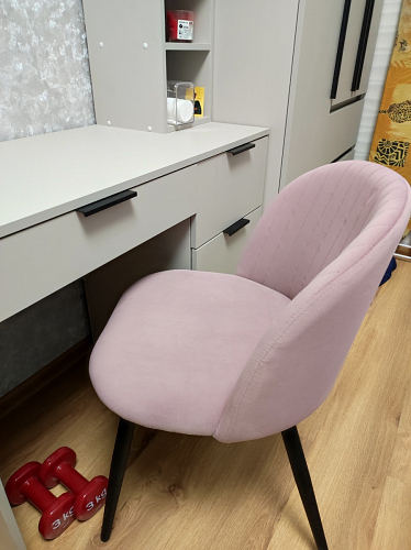 Стул на металлокаркасе Gabi 1 light blue / black / gold фото покупателя 721