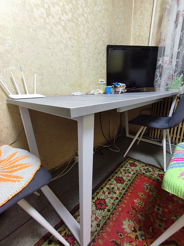 Деревянный стол Лота Лофт 140х80 дуб крафт табачный / черный матовый фото покупателя 721