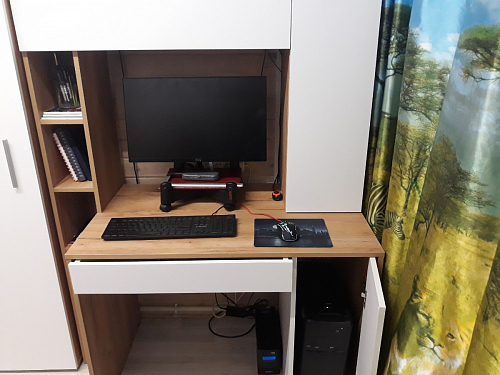 Письменный стол Комфорт 12.71 дуб золотой craft / белая аляска фото покупателя 43