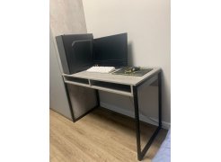 Письменный стол Леон Лофт дуб делано темный / черный матовый фото покупателя 71