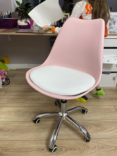 Компьютерное кресло Kolin с подушкой clear / white фото покупателя 95