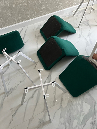 Комплект из "Стул на металлокаркасе Чилли розовый / черный каркас" 2 шт. фото покупателя 818