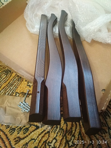 Деревянный стол Caterina/Катерина 100-130x70x75 айвори вайт / бук фото покупателя 10