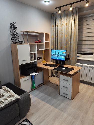 Компьютерный стол КС15 венге / дуб молочный левый фото покупателя 8