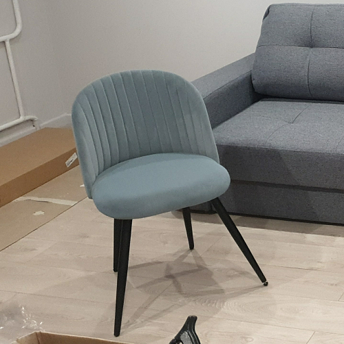 Стул на металлокаркасе Gabi 1 темно-серый / черный фото покупателя 215