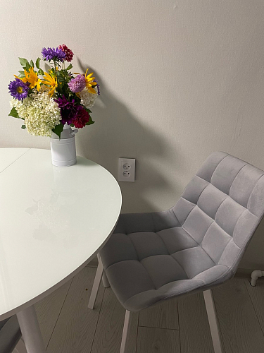 Стул на металлокаркасе Челси К крутящийся бирюзовый / черный фото покупателя 198