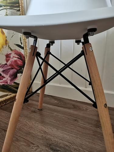 Пластиковый стул Eames PC-015 серо-голубой / дерево фото покупателя 324