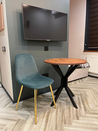 Стул на металлокаркасе Dabl 01 champagne / gold фото покупателя 160