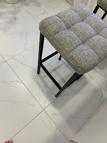 Барный стул Лофт ткань канди грей / черный матовый фото покупателя 160