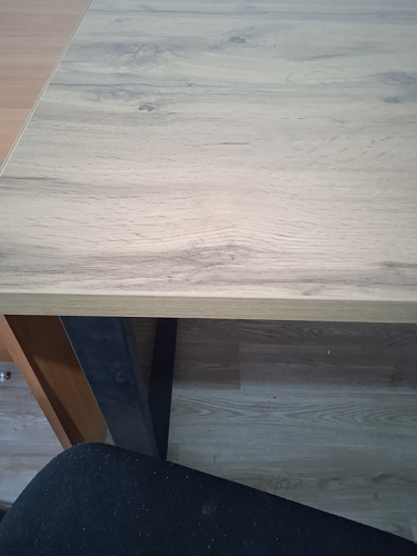 Стол Лота Лофт 140 25 мм черный матовый / дуб вотан фото покупателя 676