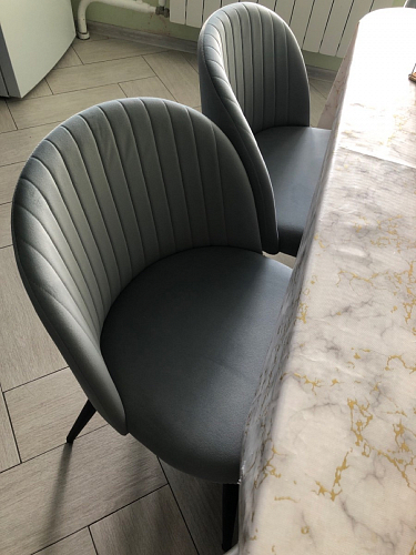 Стул на металлокаркасе Gabi 1 dark gray / black фото покупателя 241