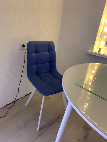 Стул на металлокаркасе Чилли бежевый / белый каркас фото покупателя 1184