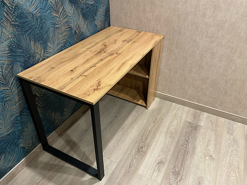 Письменный стол Битти Лофт 116х60х75 дуб делано светлый / белый матовый фото покупателя 115